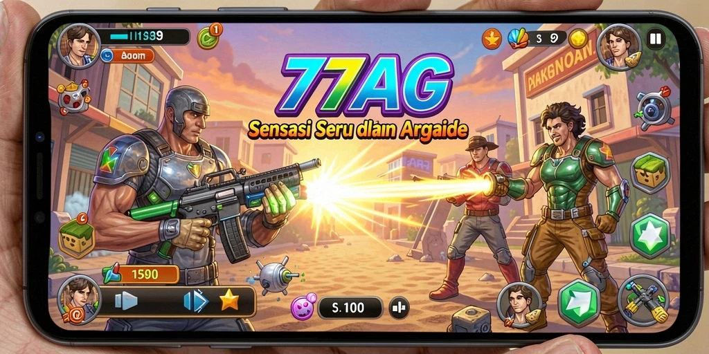 Tangkapan layar gameplay 77AG menunjukkan momen penuh aksi dalam permainan Arcade.