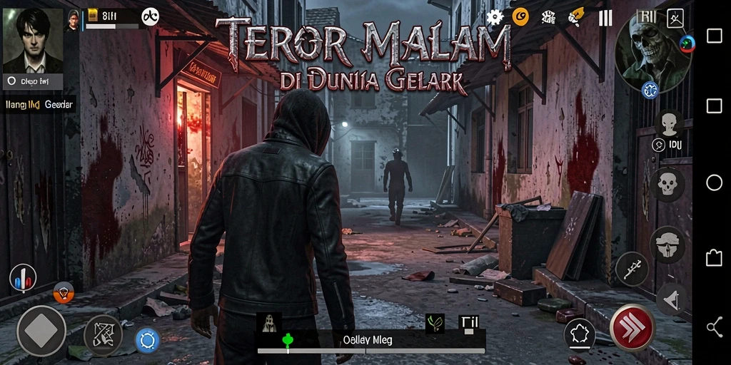 Screenshot gameplay menegangkan 8II dengan suasana Horror yang mencekam.
