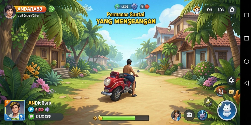 Tampilan gameplay ANDARA88 yang menyenangkan dan penuh warna.