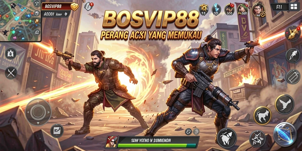 Tampilan gameplay <strong>BOSVIP88</strong> yang intens dan mendebarkan.