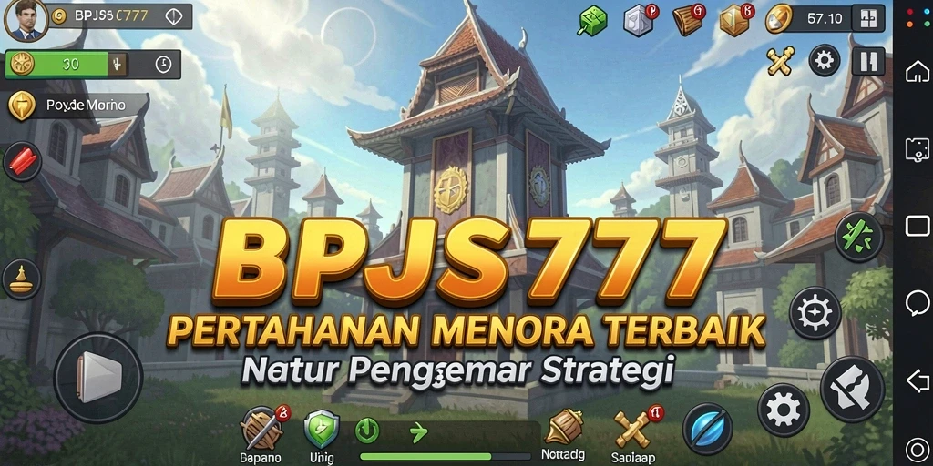 Tampilan gameplay BPJS777 yang menegangkan dalam pertahanan menara.