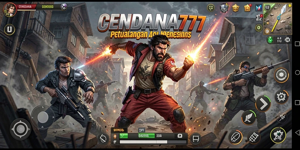 Tampilan aksi mendebarkan dari permainan CENDANA777.