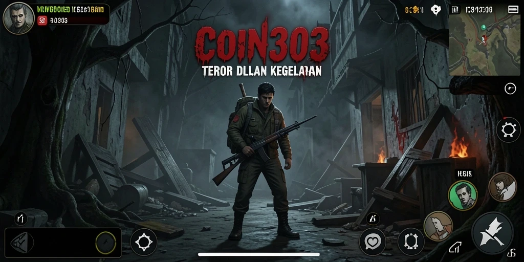 Screenshot gameplay menampilkan suasana mencekam dan makhluk menyeramkan.