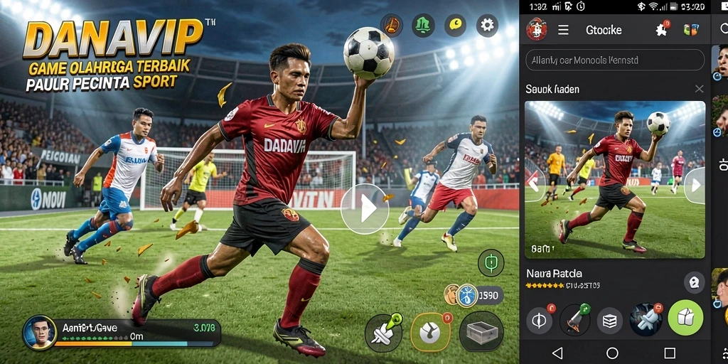 Tampilan gameplay seru dalam permainan olahraga DANAVIP.
