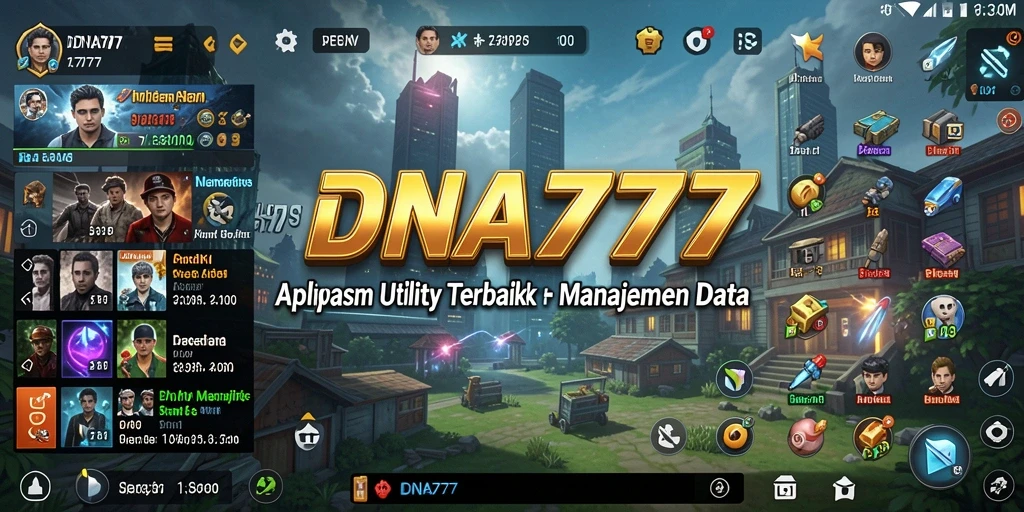 Tampilan antarmuka utama DNA777 yang memudahkan navigasi.