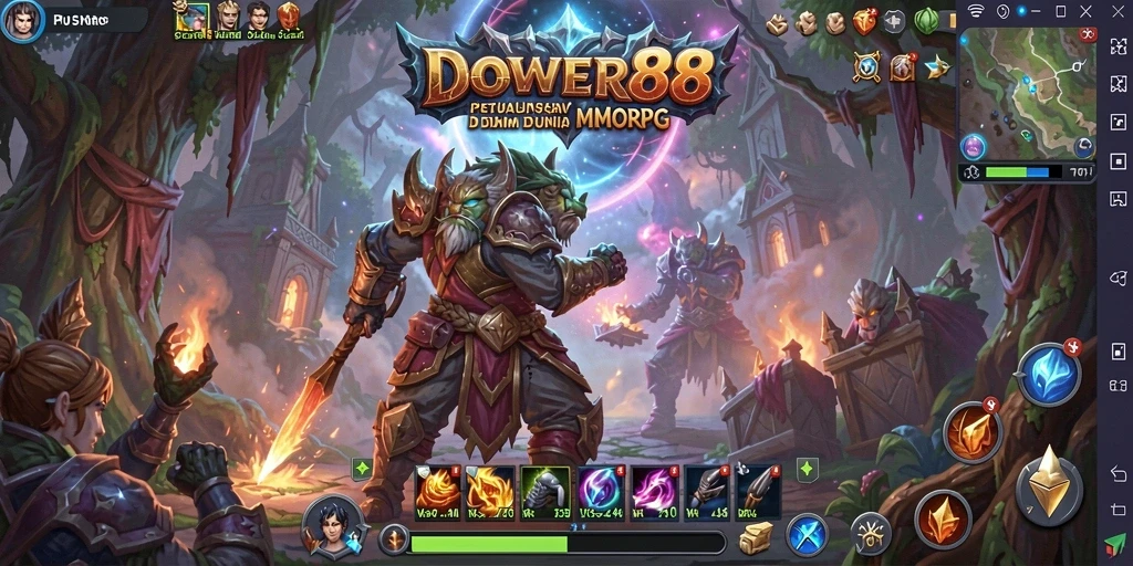 Tampilan gameplay seru DOWER88 dalam aksi MMORPG.
