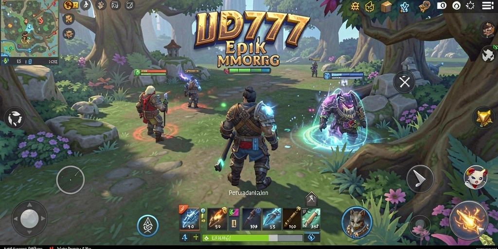 Tangkapan layar gameplay <strong>ID777</strong> yang menampilkan pertempuran seru dalam arena fantastis.