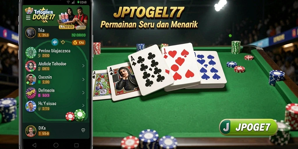 Tampilan gameplay seru dari aplikasi Domino JPTOGEL77.