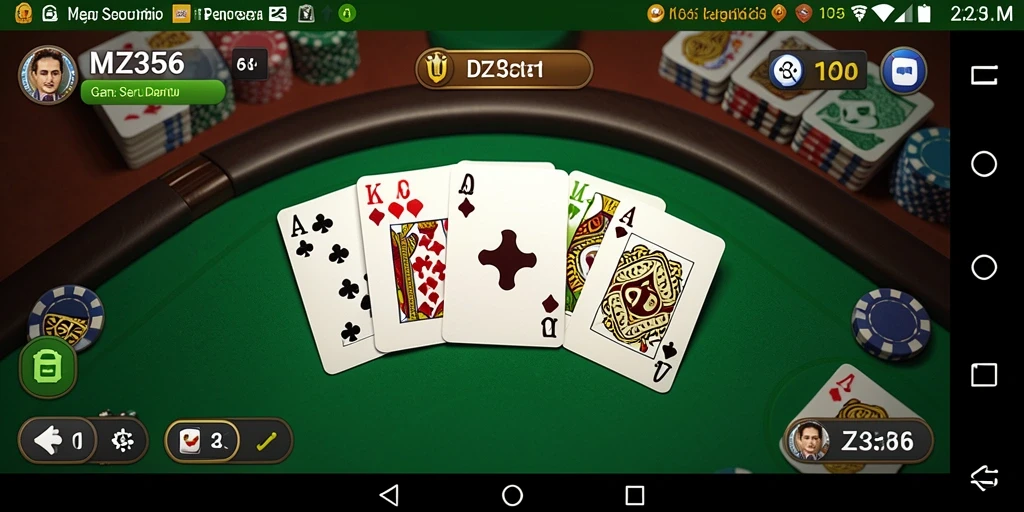 Tampilan seru gameplay MZ356 yang penuh strategi Domino.