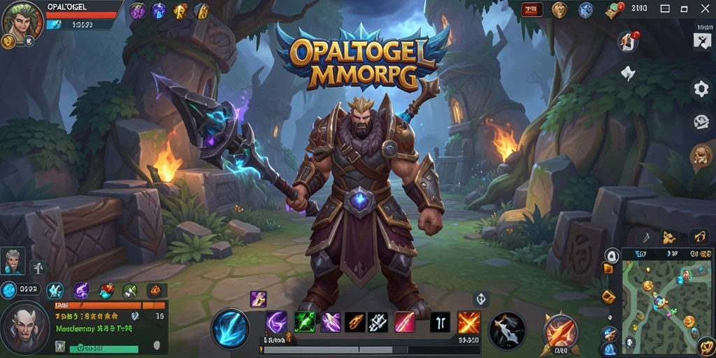 Tampilan gameplay mendebarkan di dunia fantasi OPALTOGEL.