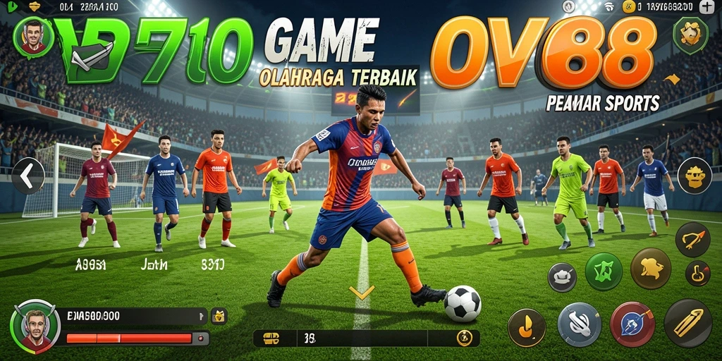 Screenshot gameplay OVO88 menampilkan aksi olahraga yang seru dan menegangkan.