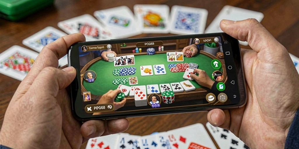 Tampilan gameplay Gaple yang menarik dan seru di PGG68.