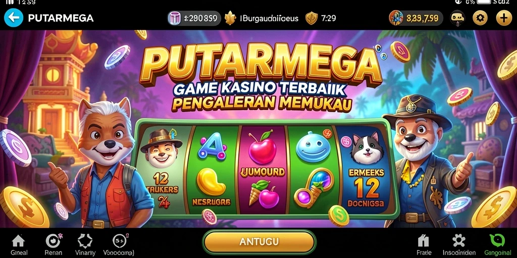 Screenshot PUTARMEGA menampilkan gameplay Kasino yang seru dan mengasyikkan.