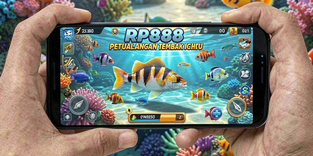 Tampilan gameplay menangkap ikan di RP888 yang seru dan menantang.