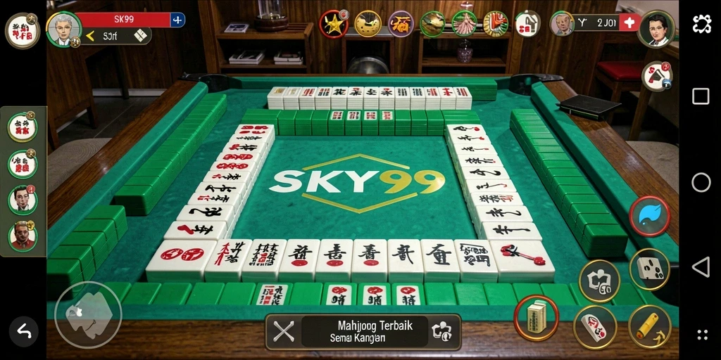Screenshot gameplay <strong>SKY99</strong> menampilkan tantangan Mahjong yang menarik.