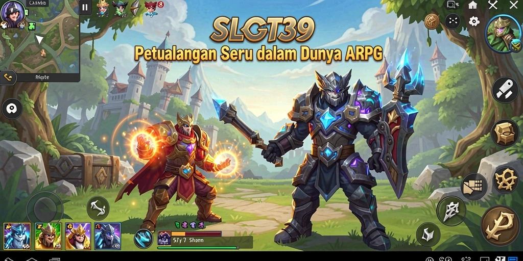 Tangkapan layar SLOT39 menunjukkan pertempuran epik di dunia ARPG.