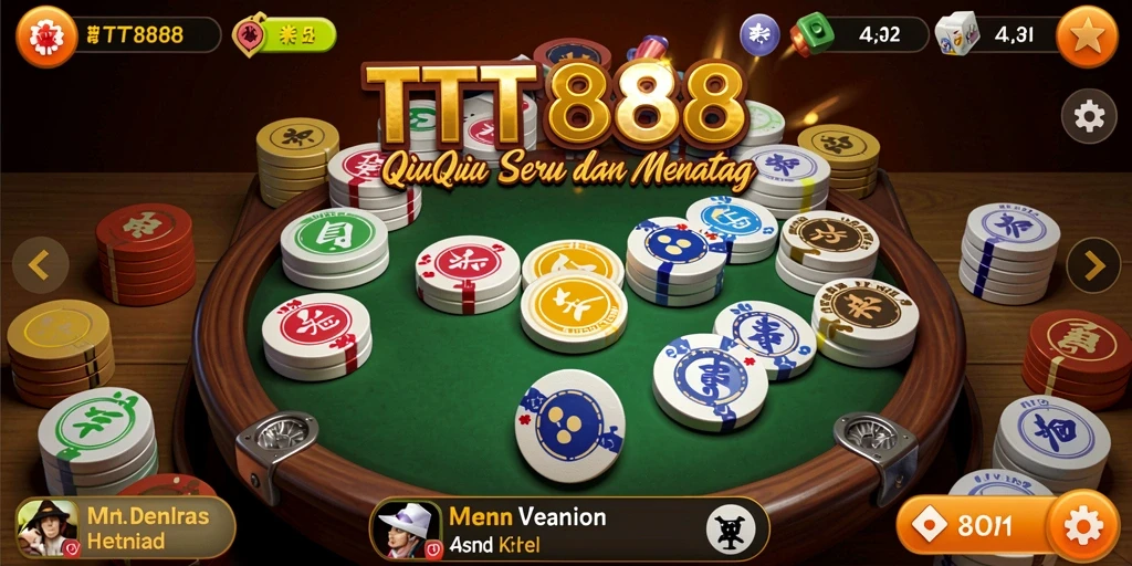 Screenshot TTT888 menampilkan aksi QiuQiu yang seru dan mendebarkan.