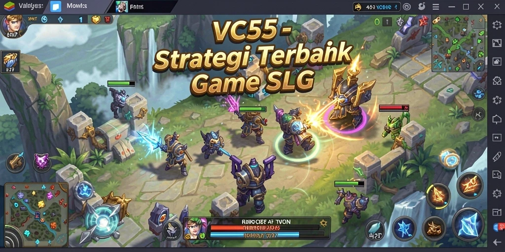 Gameplay VC55 menunjukkan aksi strategi yang seru dan dinamis.