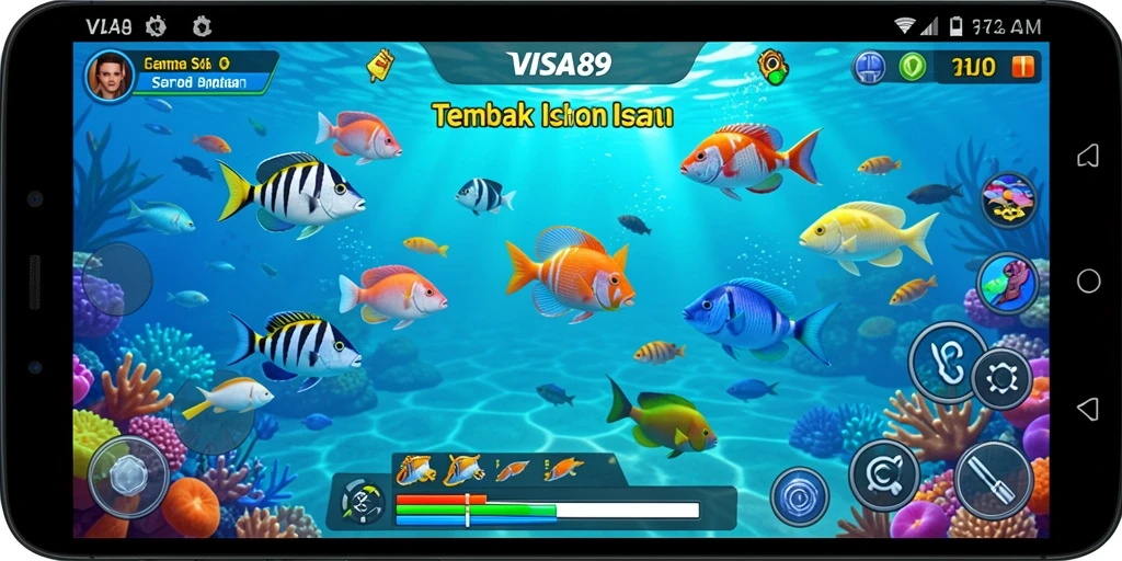 Tampilan gameplay seru Tembak Ikan di VISA89.