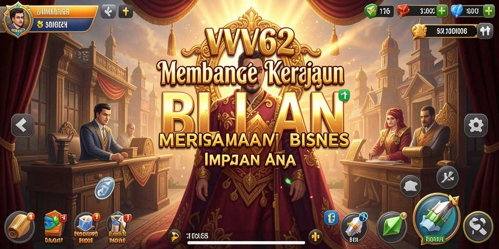 Tangkapan layar utama VV62 menampilkan gameplay Tycoon yang menarik.